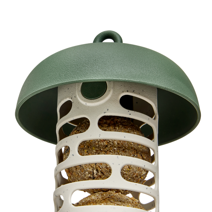 essential suet ball feeder 12cm leaf green